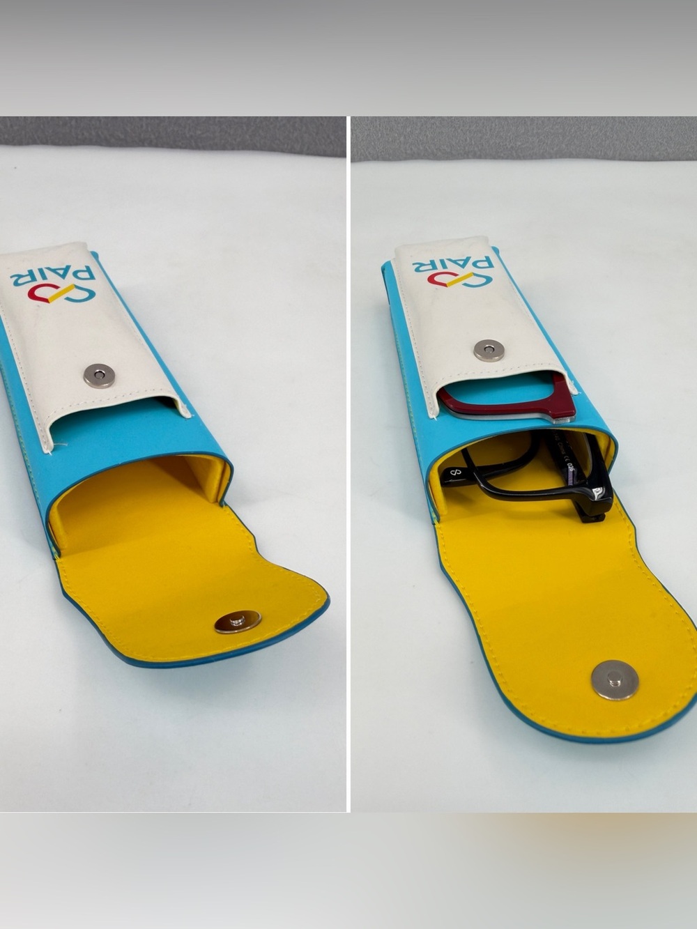 Pair Eyewear Glasses Kirby Black Frames 54-17-140 Pocket Case 2 Magnetic Toppers - Picture 14 of 16